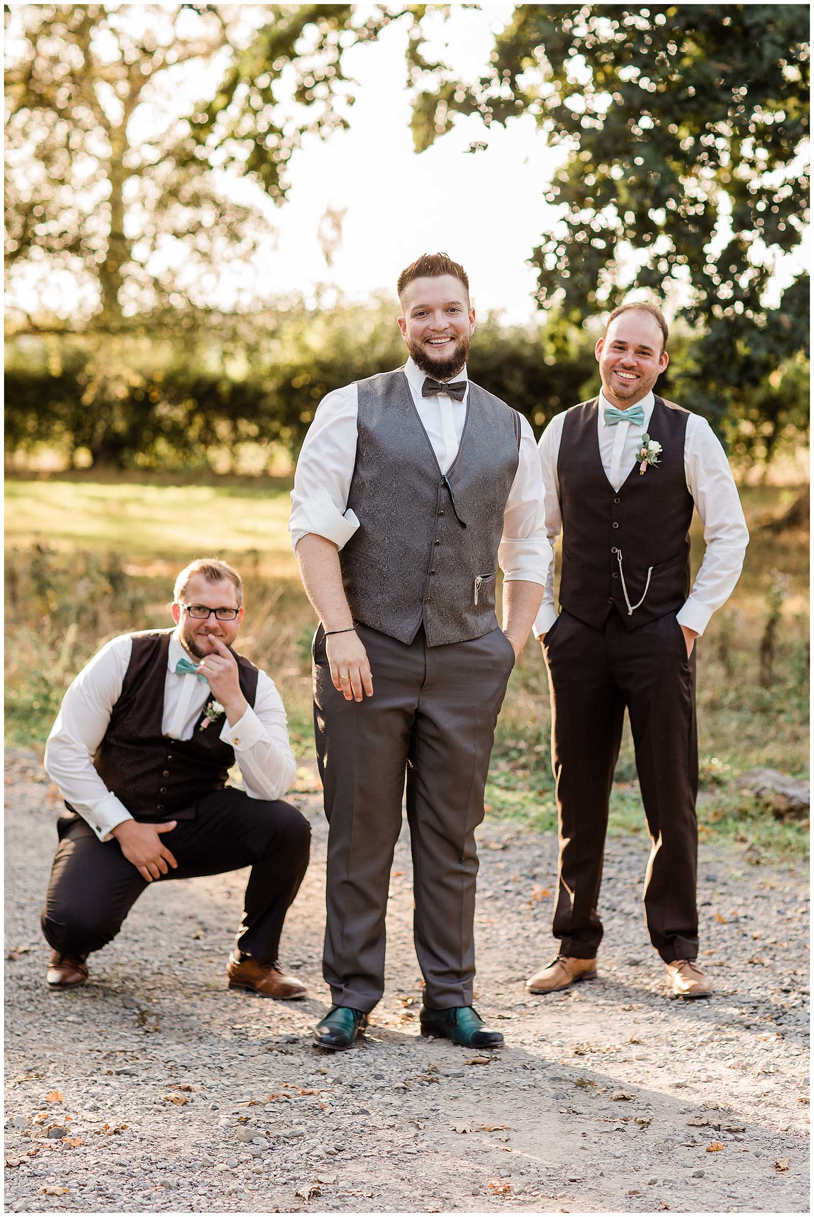 Gruppenfoto Bräutigam mit best men